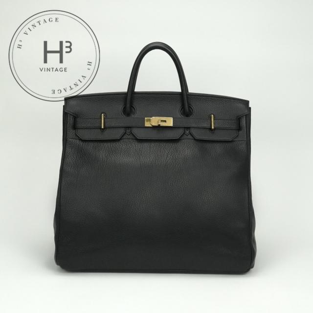 エルメス HERMES オータクロア45 オータクロア 45 バッグ トートバッグ アルデンヌ ノワール Noir ブラック black 黒 ゴールド金具