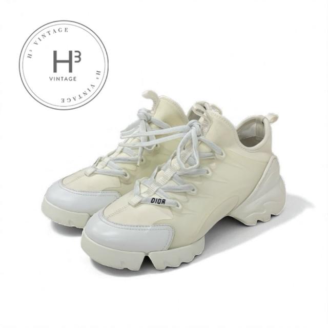 クリスチャンディオール CHRISTIAN DIOR D-Connect スニーカー 靴 シューズ ラバー ファブリック レザー ホワイト 白 ロゴ