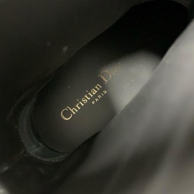ディオール CHRISTIAN DIOR DIOR EMPREINTE ブーツ 遊撃手ブーツ 靴 シューズ なめし革 黒いこと 黒 ゴールド 胴締め ロゴタイプ