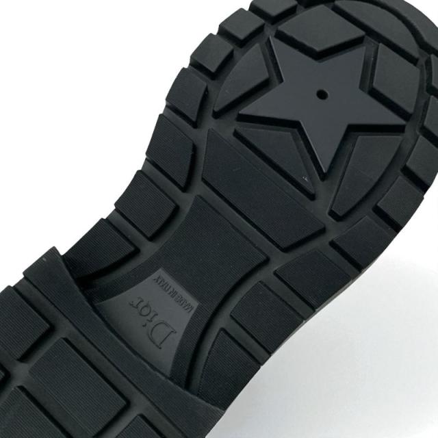 ディオール CHRISTIAN DIOR DIOR EMPREINTE ブーツ 遊撃手ブーツ 靴 シューズ なめし革 黒いこと 黒 ゴールド 胴締め ロゴタイプ