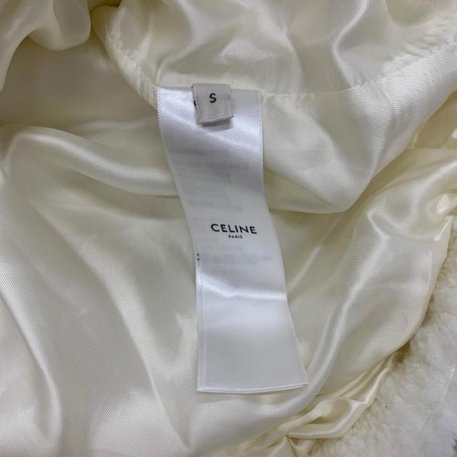 セリーヌ CELINE アウター アクリル ホワイト 白 トリオンフ ルーズ