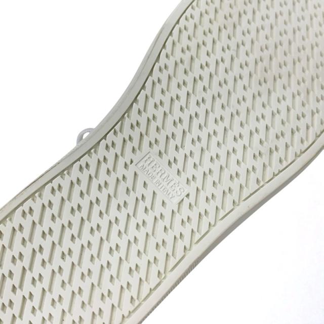 エルメス HERMES クイッカー スニーカー 靴 シューズ レザー ホワイト レッド ブルー 未使用 ペガサス_7