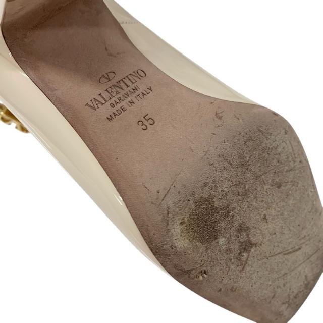 ヴァレンティノ VALENTINO パンプス 靴 シューズ パテント アイボリー
