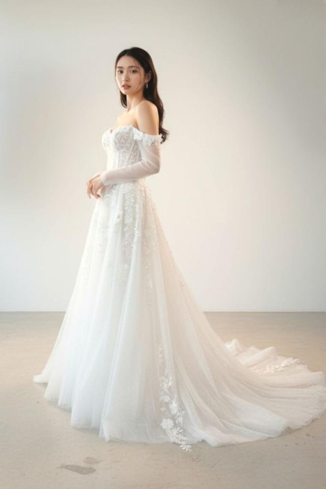 ガリアラハヴ Galia Lahav リン Lynn Aライン ウェディングドレス ホワイト 白 ファーストオーナー 花柄刺繍