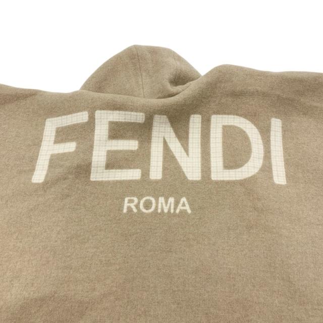 フェンディ FENDI アウター ウール ベージュ ロゴ チェック 
