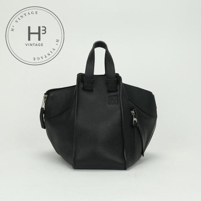 ロエベ LOEWE ハンモック スモール バッグ トートバッグ レザー ブラック Black 黒 シルバー金具 ハンドバッグ