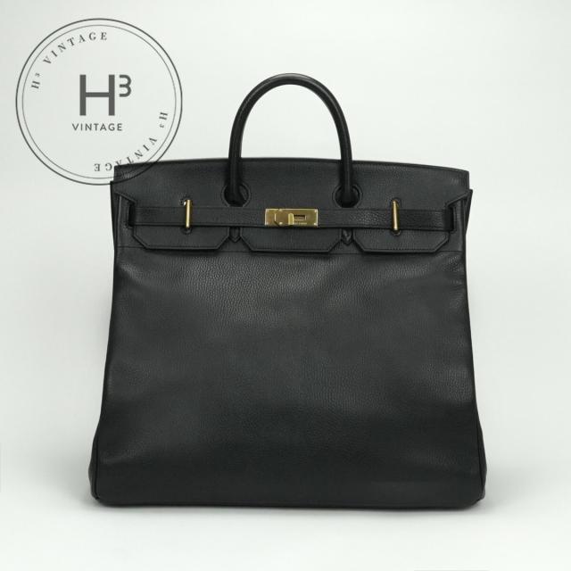 エルメス HERMES オータクロア45 オータクロア 45 バッグ トートバッグ アルデンヌ ノワール Noir ブラック Black 黒 ゴールド金具