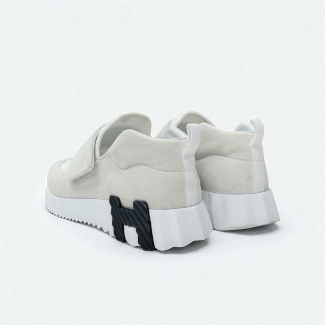 エルメス HERMES H スニーカー 靴 シューズ スエード ファブリック 