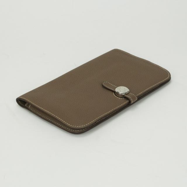 エルメス HERMES ドゴンGM ドゴン GM ドゴンデュオ 財布 長財布 ロングウォレット トリヨンクレマンス エトゥープ Etoupe グレー gray