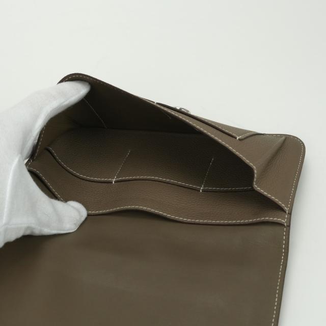 エルメス HERMES ドゴンGM ドゴン GM ドゴンデュオ 財布 長財布 ロングウォレット トリヨンクレマンス エトゥープ Etoupe グレー gray