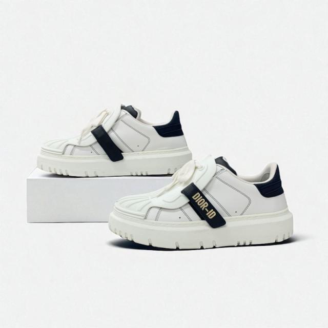 クリスチャンディオール CHRISTIAN DIOR Dior-ID スニーカー 靴 シューズ レザー ラバー ホワイト ブラック ロゴ ベルクロ_2