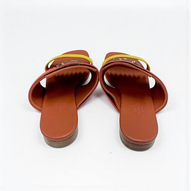 エルメス HERMES コラリア サンダル 靴 シューズ スエード レッド