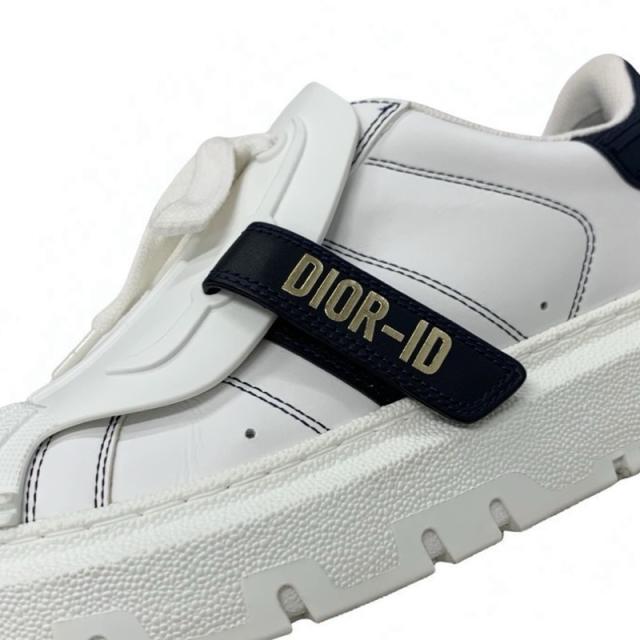 クリスチャンディオール CHRISTIAN DIOR Dior-ID スニーカー 靴 シューズ レザー ラバー ホワイト ブラック ロゴ ベルクロ_8