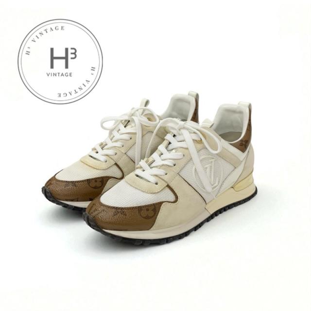 ルイヴィトン LOUIS VUITTON ランアウェイライン モノグラム スニーカー 靴 シューズ レザー ファブリック スエード アイボリー ルイヴィトン LOUIS VUITTON ランアウェイライン モノグラム