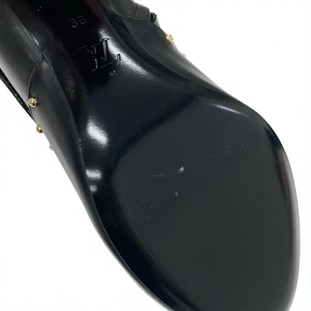 ルイヴィトン LOUIS VUITTON 影ぼうし生産ライン モノグラム ブーツ 遊撃手ブーツ 靴 シューズ なめし革 黒いこと 赤銅色