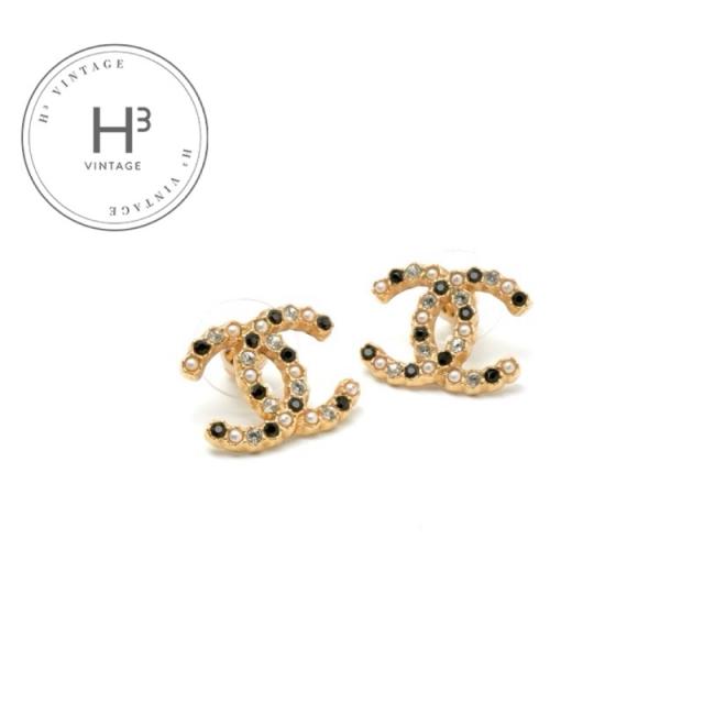 シャネル CHANEL ピアス イヤリング ゴールド ココマーク ラインストーン