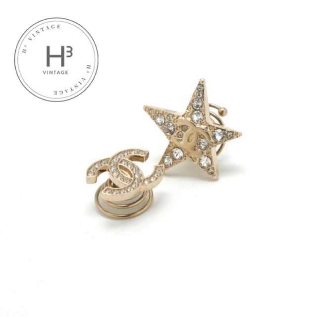 シャネル CHANEL ヘアアクセサリー ゴールド ココマーク スター ラインストーン ヘアクリップ