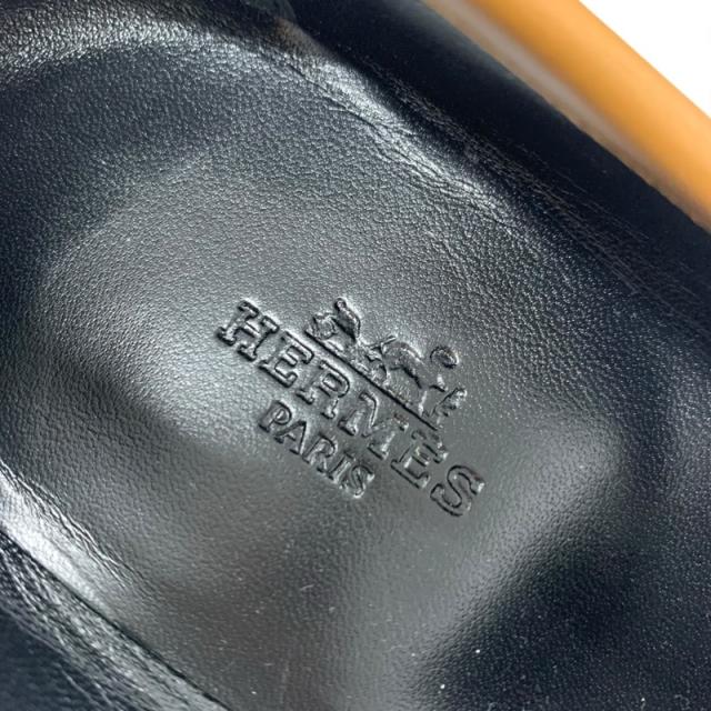 エルメス HERMES パリ ローファー 革靴 靴 シューズ レザー ナチュラル