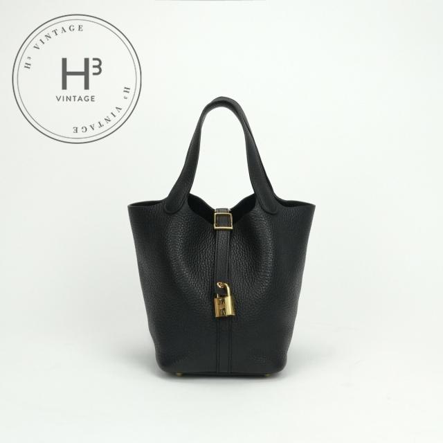 エルメス HERMES ピコタンロックPM ピコタンロック PM ピコタンPM ピコタンロック18 バッグ トートバッグ トリヨンクレマンス ノワール