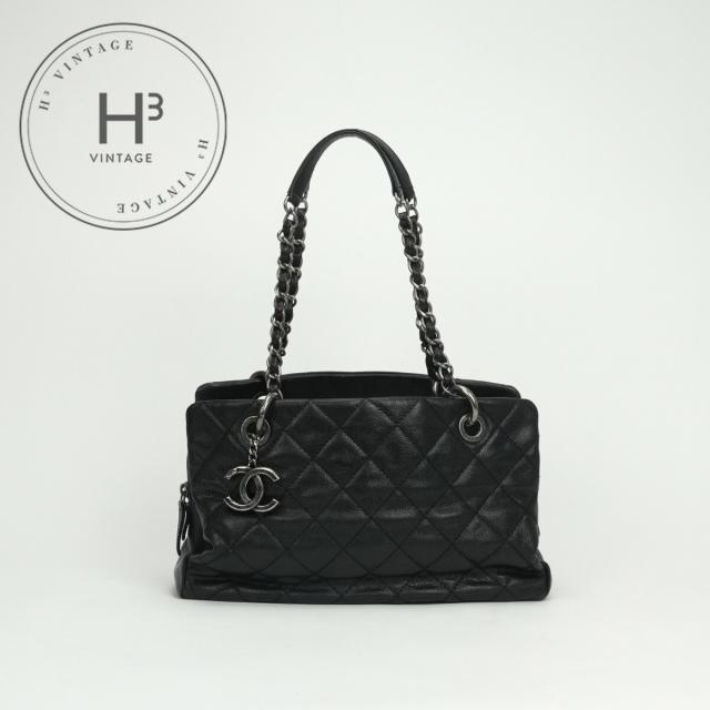 シャネル CHANEL マトラッセ バッグ トートバッグ ショルダーバッグ キャビアスキン ブラック black 黒