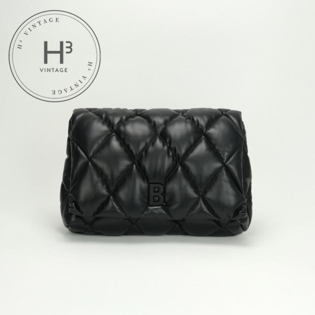 バレンシアガ BALENCIAGA TOUCH PUFFY キルティング バッグ クラッチバッグ セカンドバッグ レザー ブラック black 黒