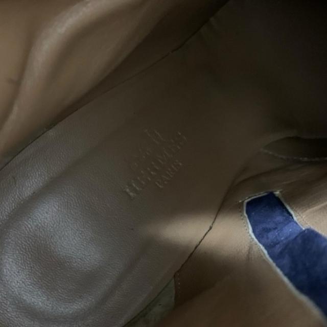 エルメス HERMES ジュウーズ ブーツ ショートブーツ 靴 シューズ スエード ネイビー シルバー ケリー金具_6