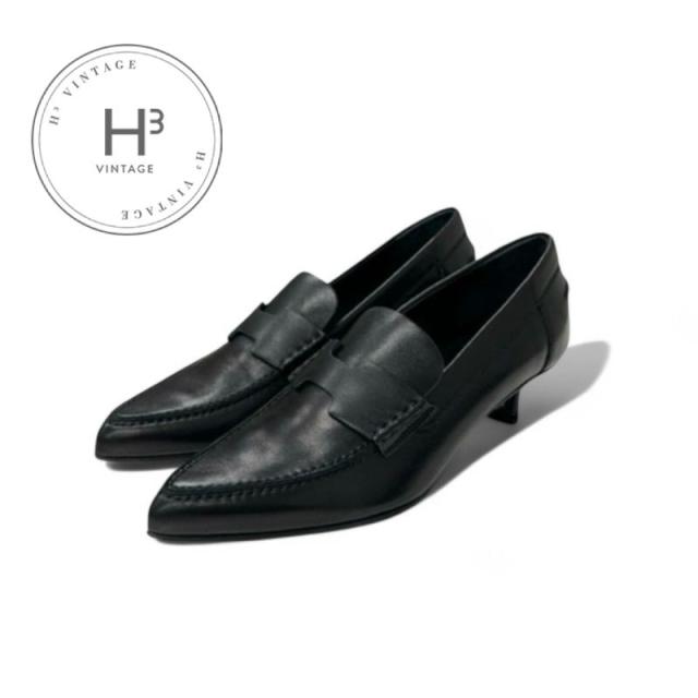 エルメス HERMES グロリアス40 パンプス 靴 シューズ レザー ブラック 黒