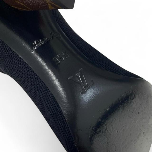 ルイヴィトン LOUIS VUITTON シルエットライン モノグラム ブーツ ショートブーツ 靴 シューズ ファブリック レザー ブラック ブラウン_7