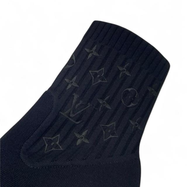 ルイヴィトン LOUIS VUITTON シルエットライン モノグラム ブーツ ショートブーツ 靴 シューズ ファブリック レザー ブラック ブラウン_8
