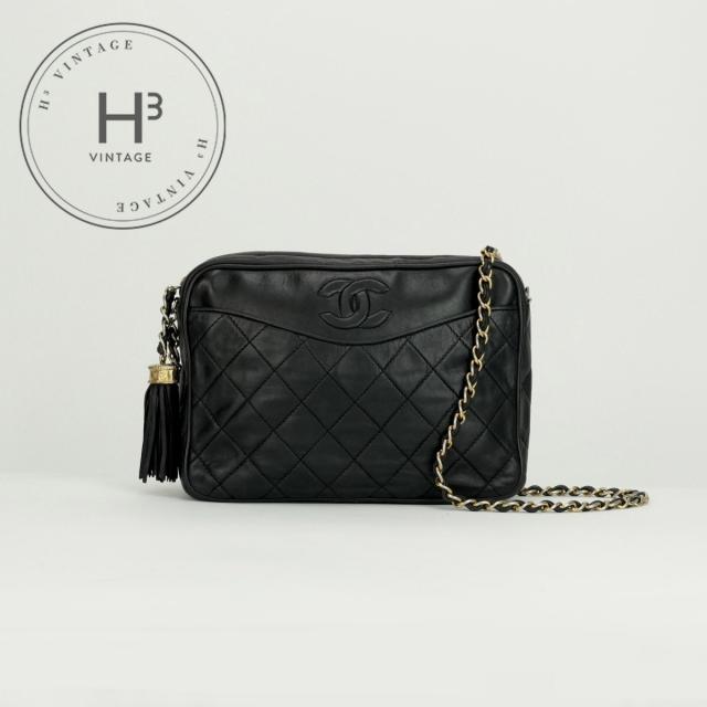 シャネル CHANEL マトラッセ バッグ ショルダーバッグ ラムスキン ブラック Black 黒 ゴールド金具 チェーンショルダーバッグ