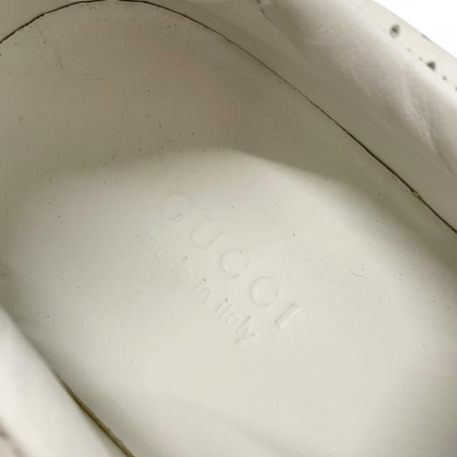 グッチ GUCCI スニーカー 靴 シューズ レザー ホワイト 白 GGエンボス インターロッキングG ロゴ_6