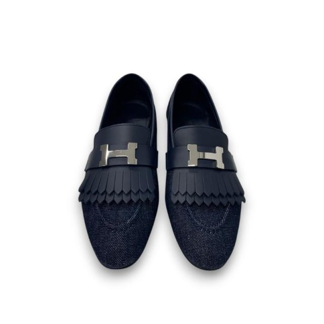 エルメス ロワイヤル ローファー H金具 サイズ36 ♦H♦ エルメス HERMES ロワイヤル ローファー 革靴 靴 シューズ デニム