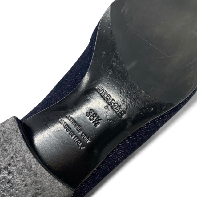エルメス HERMES ロワイヤル ローファー 革靴 靴 シューズ デニム