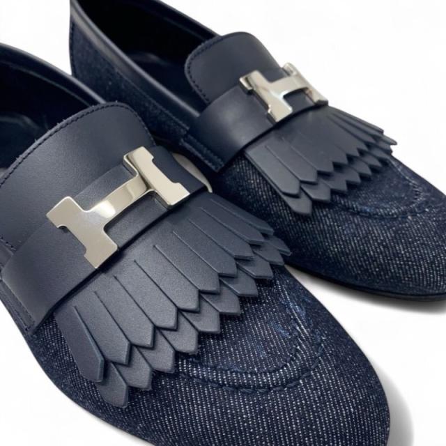 エルメス HERMES ロワイヤル ローファー 革靴 靴 シューズ デニム