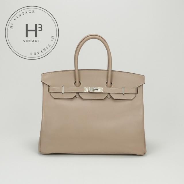 エルメス HERMES バーキン35 バーキン 35 バッグ トートバッグ タデラクト アルジル Argile ベージュ ギロッシュ金具 シルバー金具