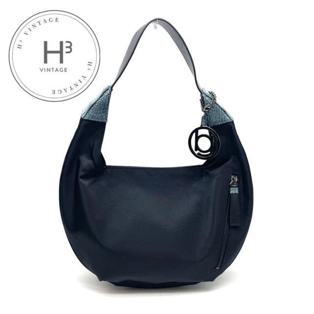 ボーグラン JRA バッグ ショルダーバッグ ナイロン クロコダイル ブラック black 黒 シルバー金具