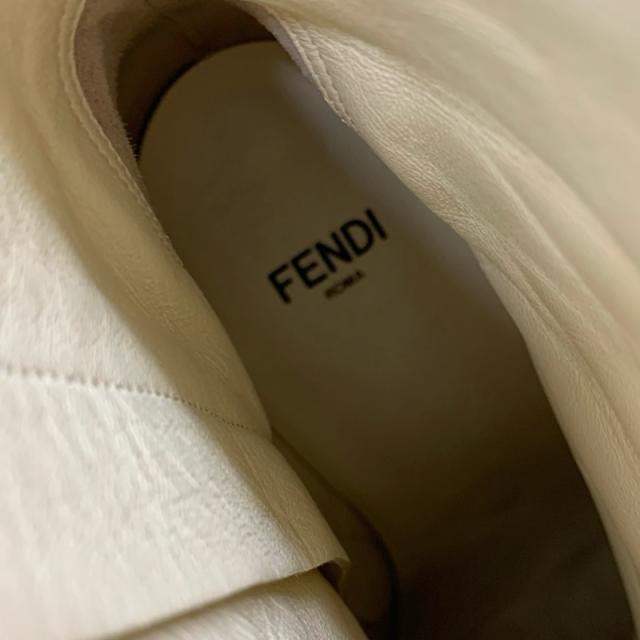 フェンディ FENDI ファースト ブーツ ショートブーツ 靴 シューズ レザー アイボリー ゴールド メタルヒール FFロゴ_7