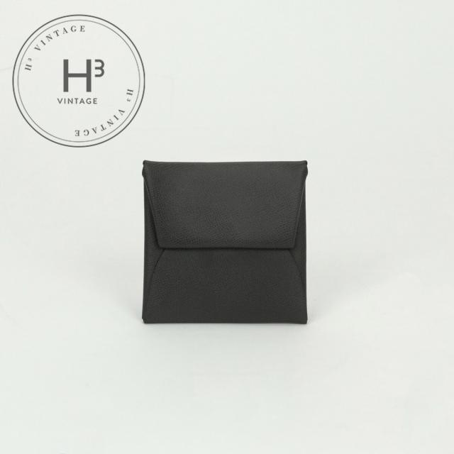 エルメス HERMES バスティア 財布 ケース 小銭入れ マダム グレー Gray シルバー金具 ヴォーマダム グリミスティ