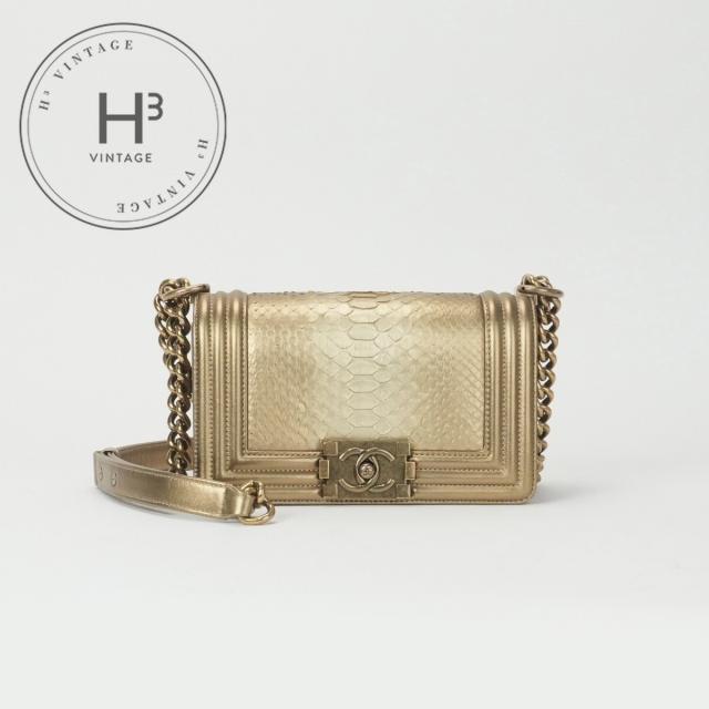 シャネル CHANEL ボーイシャネル バッグ ショルダーバッグ パイソン ゴールド Gold ゴールド金具 チェーンショルダーバッグ