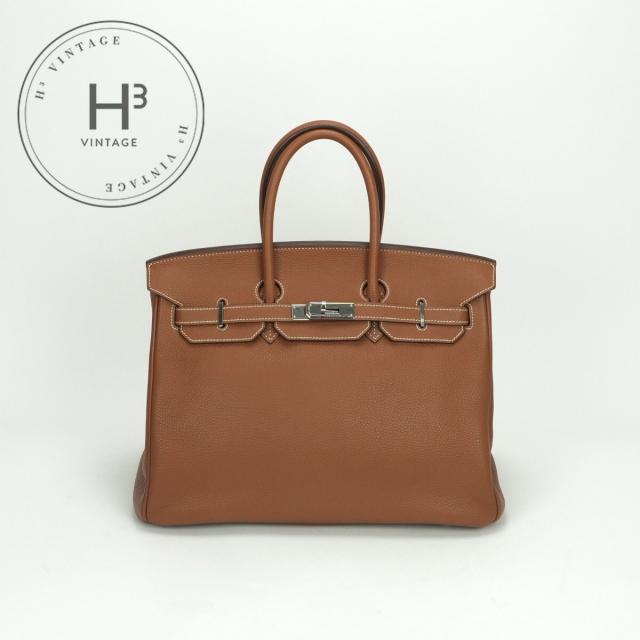 エルメス HERMES バーキン35 バーキン 35 バッグ トートバッグ トゴ ゴールド Gold ブラウン brown 茶 シルバー金具 ハンドバッグ