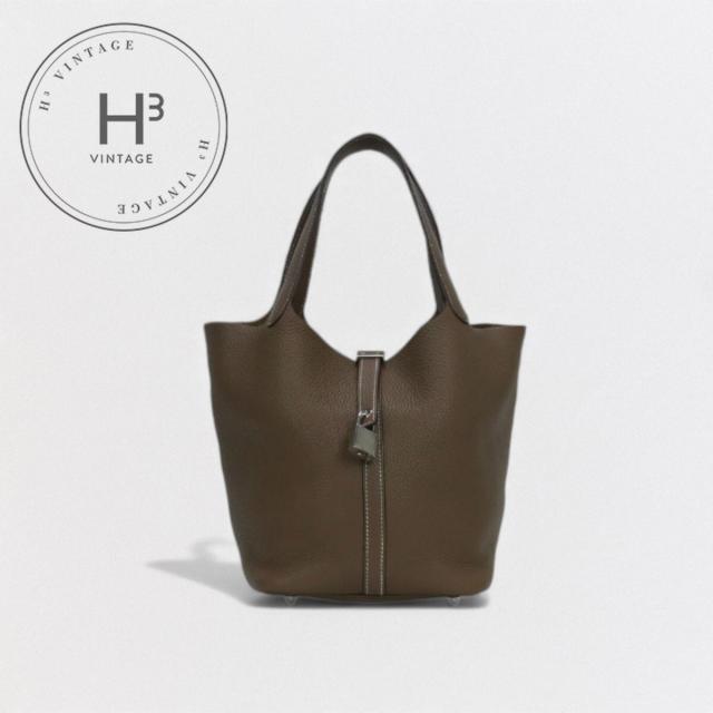 エルメス HERMES ピコタンロックMM ピコタンロック MM ピコタンロック22 バッグ トートバッグ トリヨンクレマンス エトゥープ Etoupe