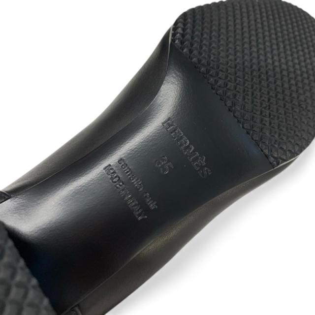 エルメス HERMES ストーリー 50 ブーツ ロングブーツ 靴 シューズ レザー ブラック 黒 ゴールド ケリー金具_7