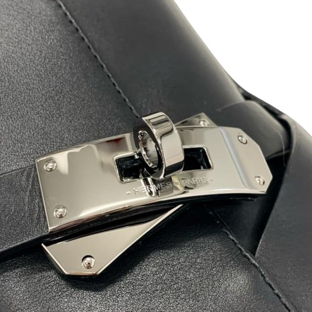 エルメス HERMES フレンチー 50 ブーツ ショートブーツ 靴 シューズ レザー ブラック 黒 シルバー ケリー金具_8