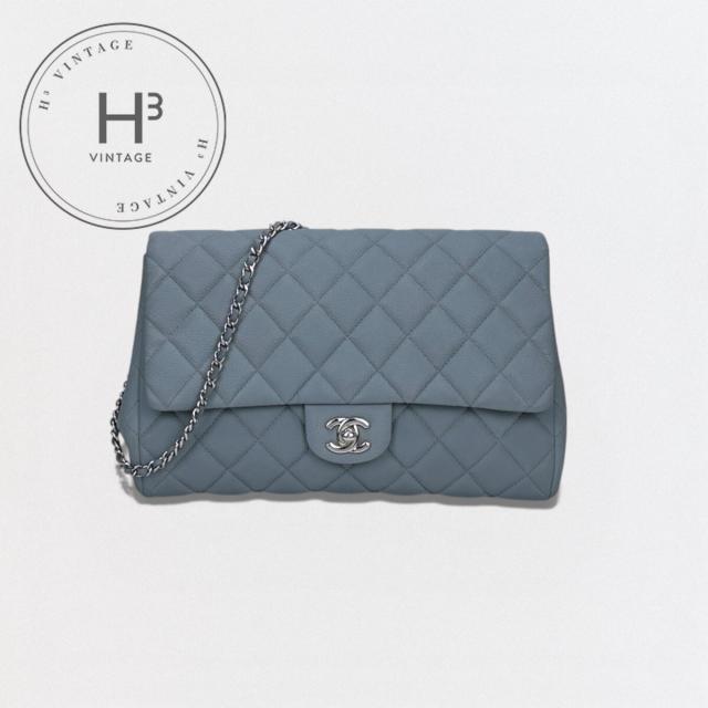 シャネル CHANEL マトラッセ バッグ ショルダーバッグ キャビアスキン ブルー Blue 青 シルバー金具 チェーンショルダーバッグ
