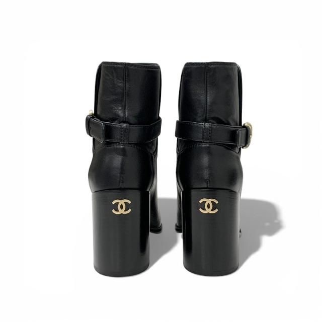 シャネル CHANEL ブーツ ショートブーツ 靴 シューズ レザー パテント 