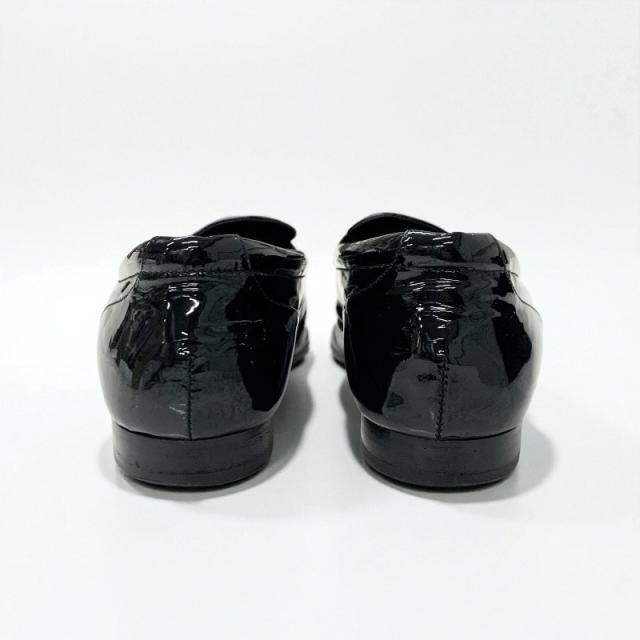 シャネル CHANEL ローファー 革靴 靴 シューズ パテント ブラック 黒 ゴールド ココマーク フラットシューズ_4