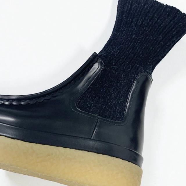 クロエ Chloe JAMIE ブーツ ショートブーツ 靴 シューズ レザー ニット ブラック 黒 ソックスブーツ_8