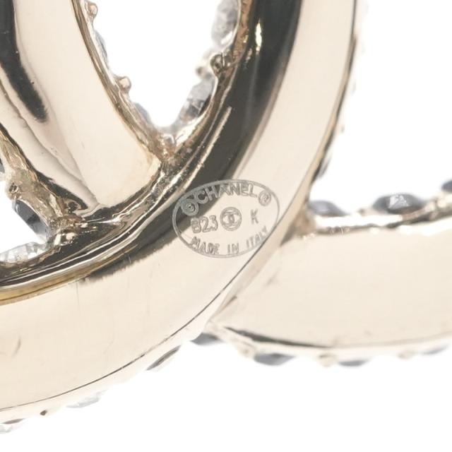 シャネル CHANEL ピアス イヤリング ゴールド ブラック ココマーク ラインストーン_4