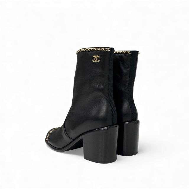 シャネル CHANEL ブーツ ショートブーツ 靴 シューズ レザー 