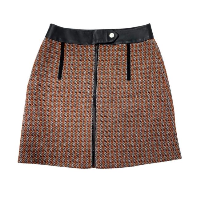 エルメス HERMES セットアップ ウール オレンジ ブラック ホワイト 